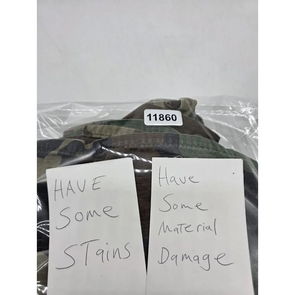 Vintage US Army Jacket Mens Medium Short Woodland Camo Military Coat 80s 90s - Picture 7 of 7